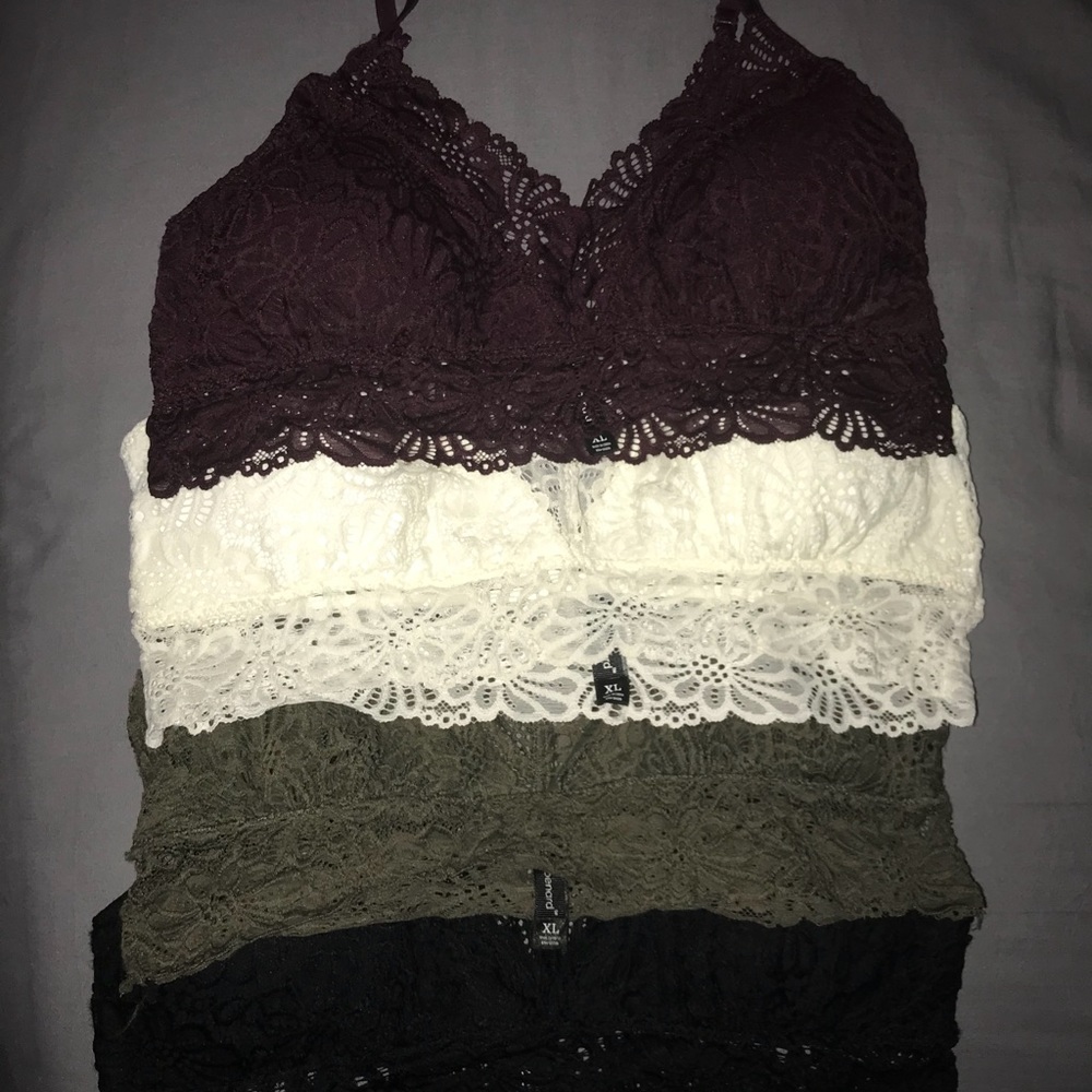 Lace bralettes! Set of 4.